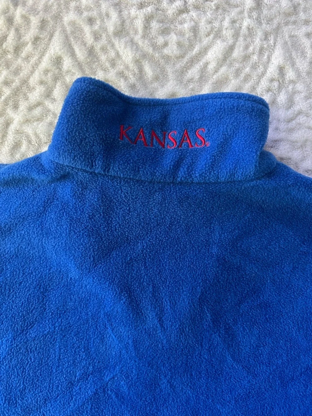 Columbia Men's KU Jayhawks Full-Zip Fleece Blue Jacket | Size XL
